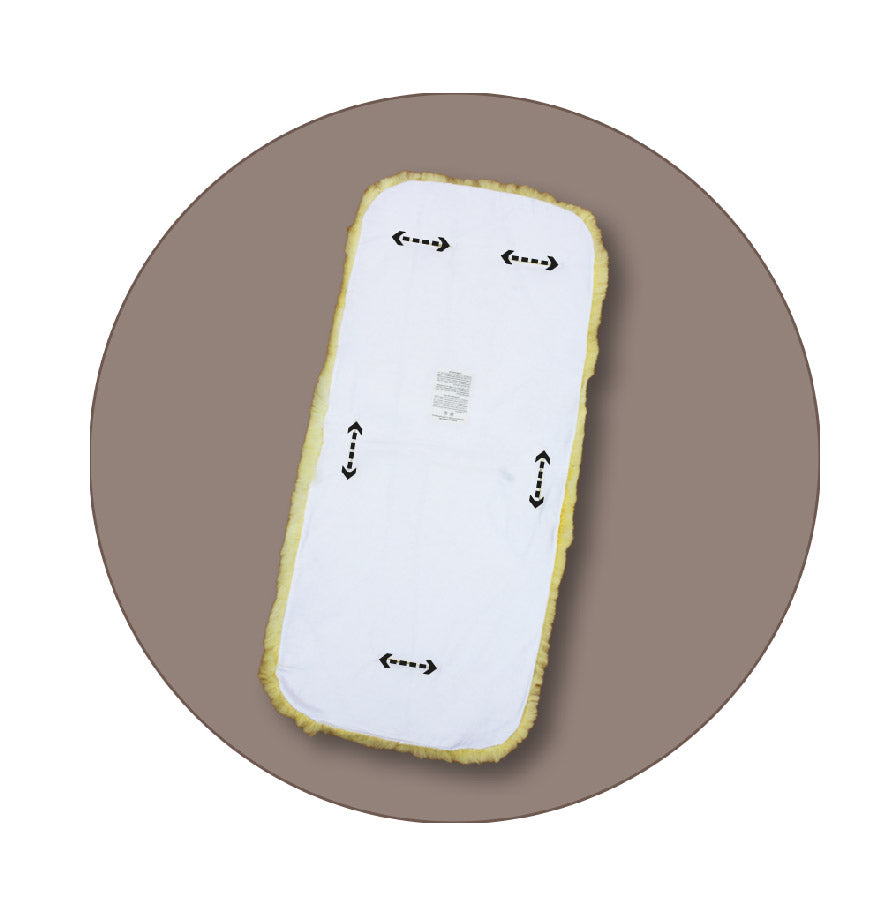 Heitmann Bright Schaffell-Kinderwagen – Weiß