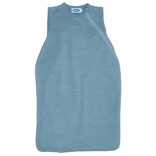 Reiff merino terry wol/zijde mouwloze slaapzak aqua - de Wevershoek