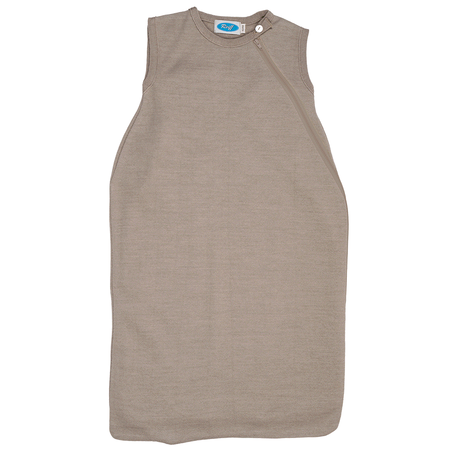 Reiff merino terry wol/zijde mouwloze slaapzak savanne - de Wevershoek