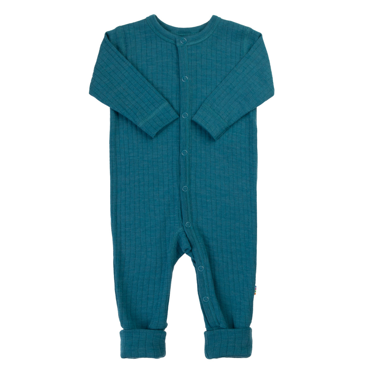 Joha Woll-Jumpsuit mit Umschlagfüßen - Türkis