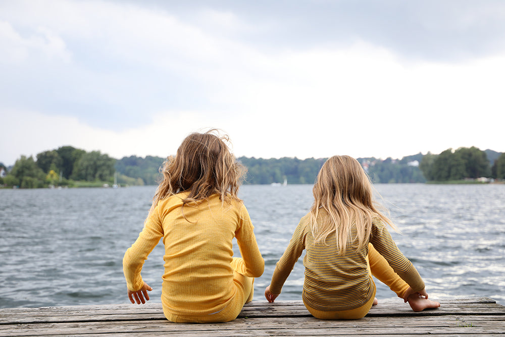 Cosilana Wolle/Seide/Baumwolle Longsleeve - Gelb