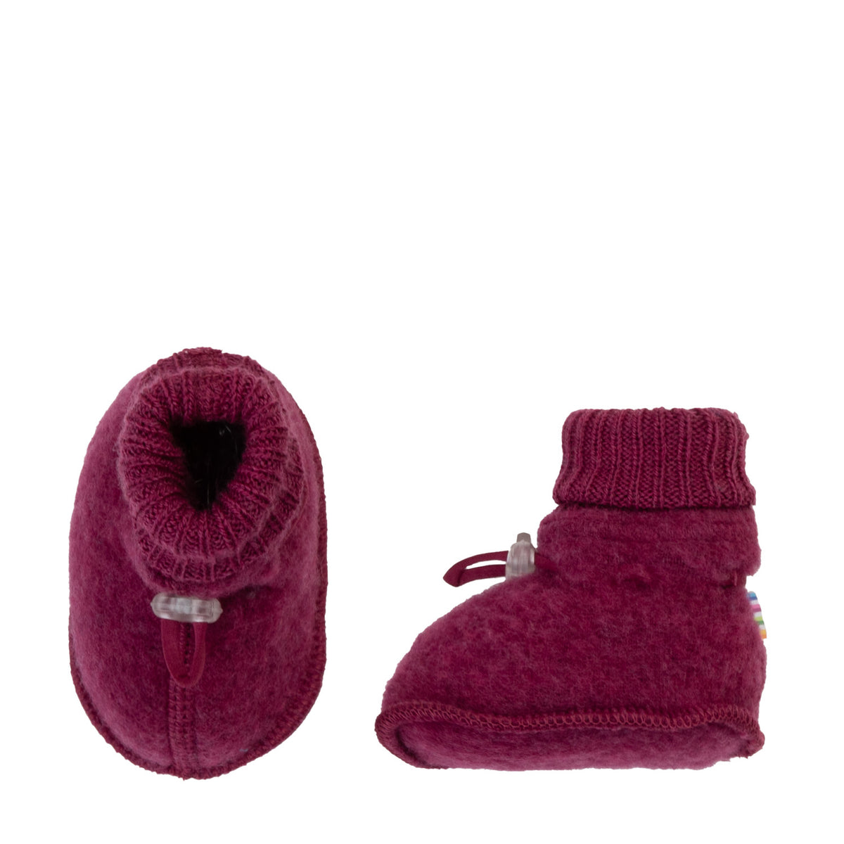 Joha woolly fleece slippers - Wine Melange