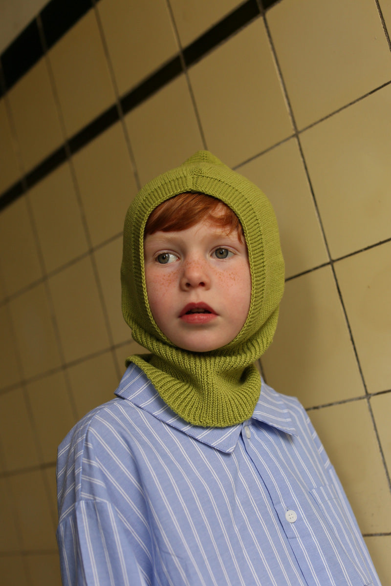 Hvid balaclava Eddy - Lime Pop