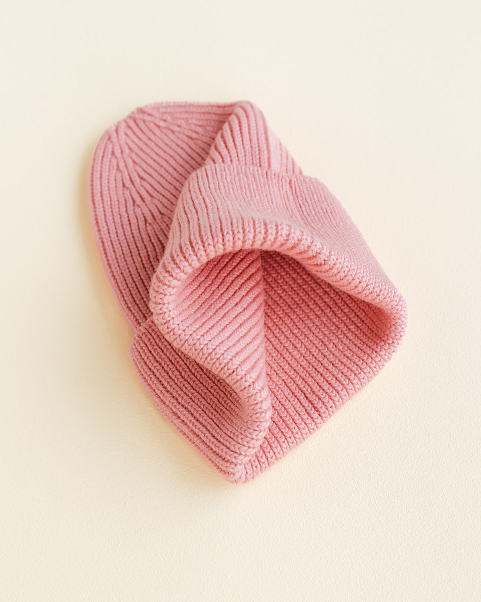 Hvid beanie Fonzie adult - Bubblegum