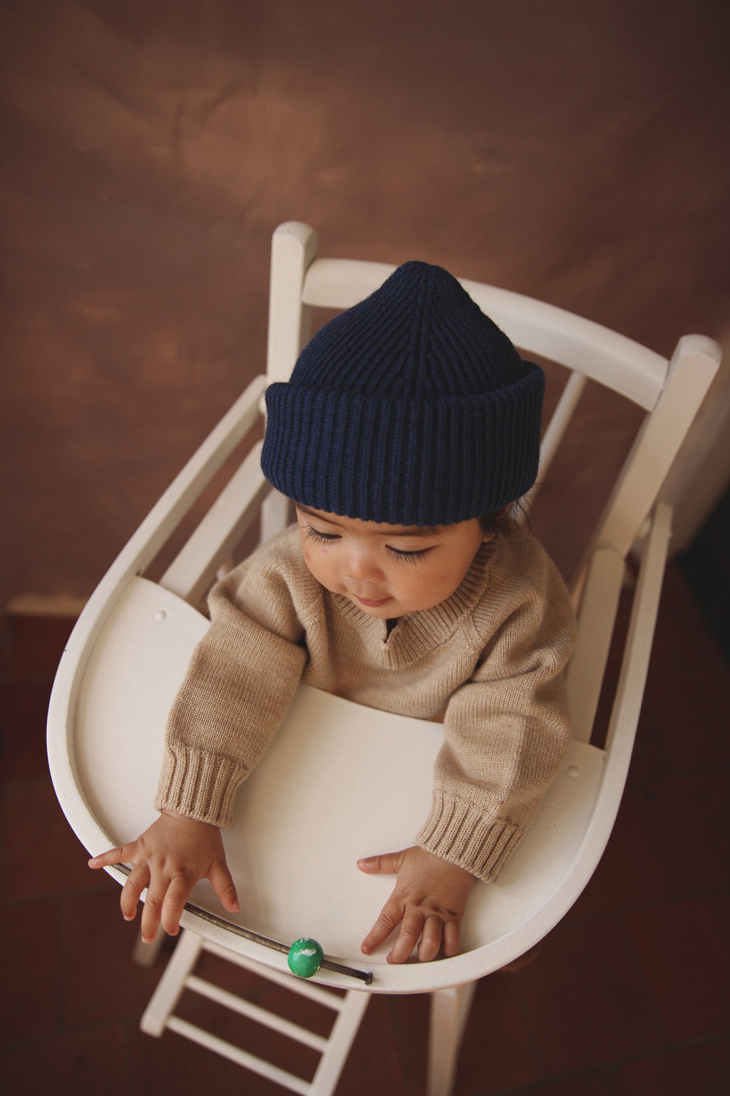 Hvid Mütze Fonzie Kinder - Blau