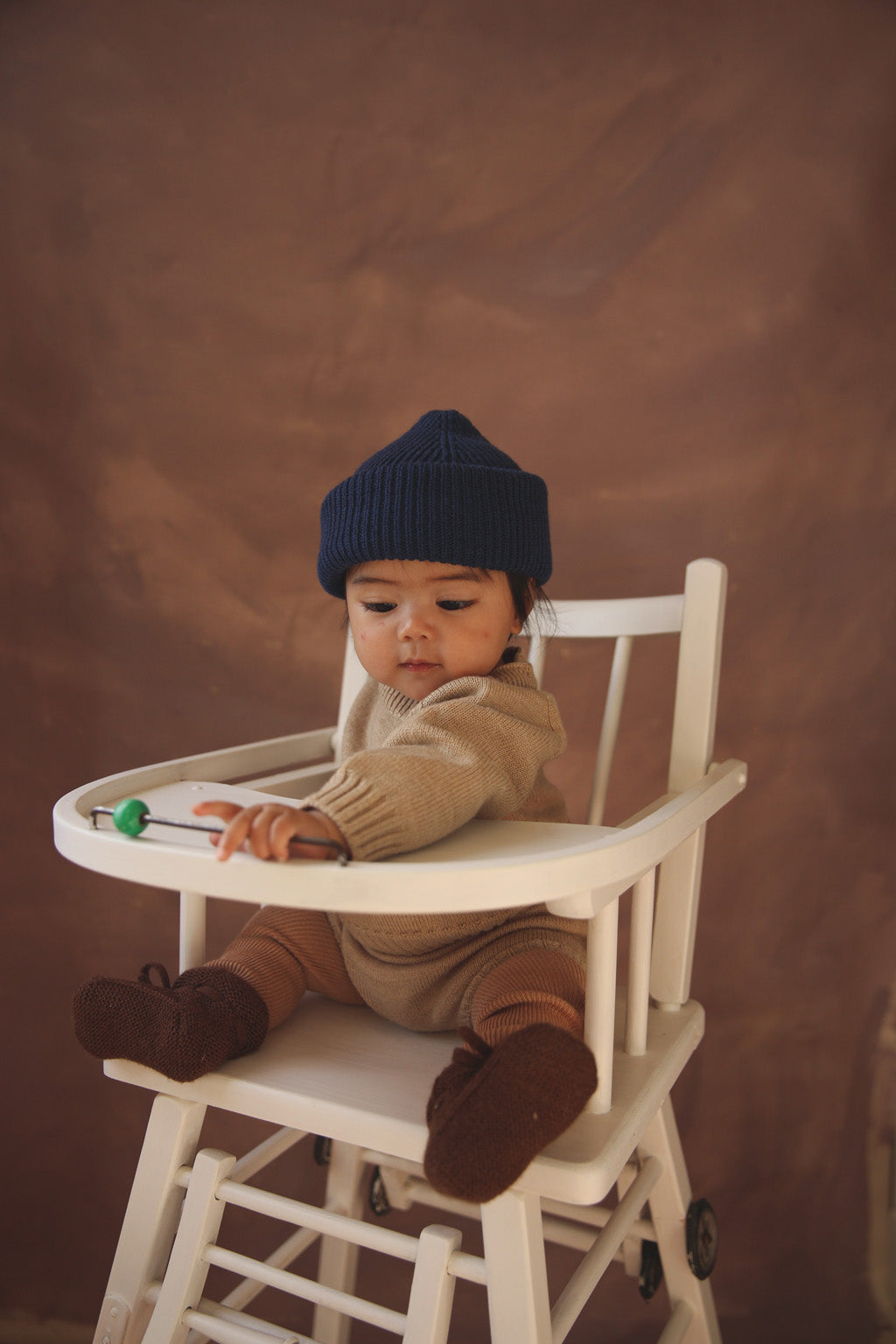 Hvid Mütze Fonzie Kinder - Blau