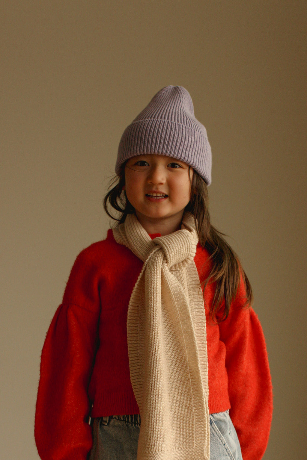 Hvid Mütze Fonzie Kinder - Flieder