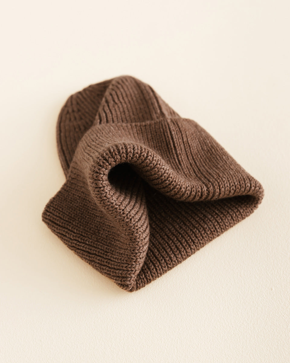 Hvid Mütze Fonzie Kinder - Mokka