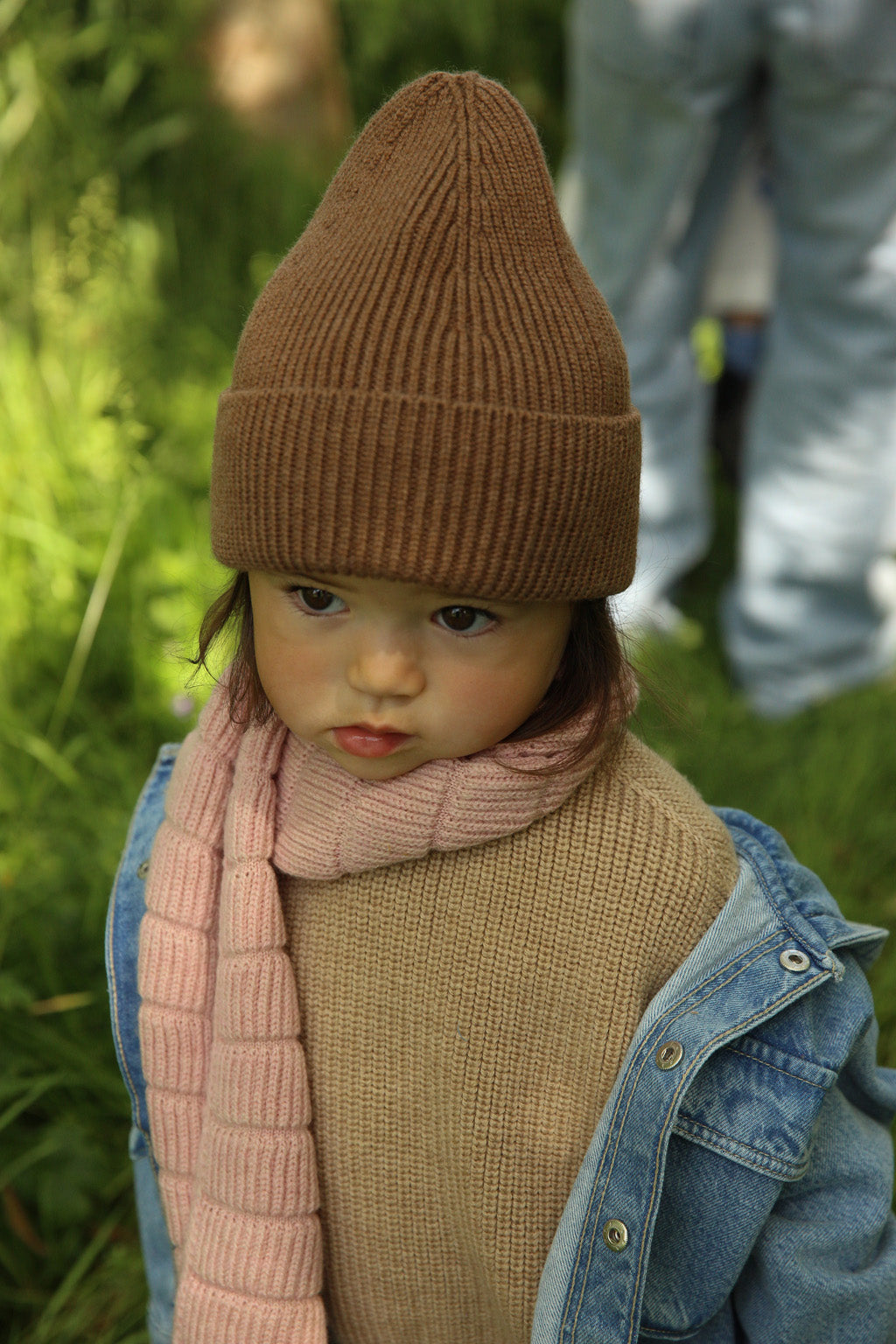 Hvid Mütze Fonzie Kinder - Mokka