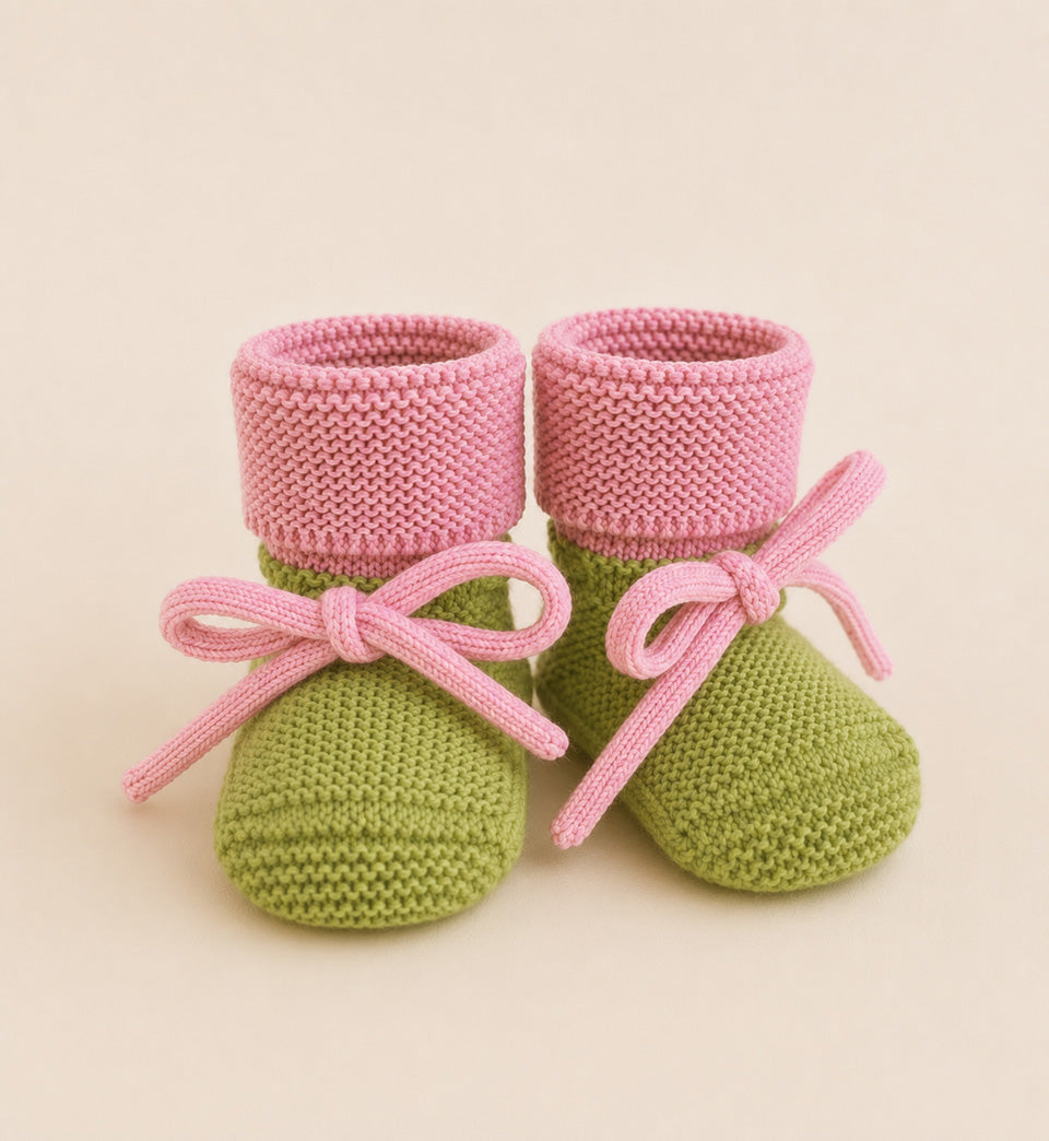 Hvid slofjes - Lime Pop / Cotton Candy