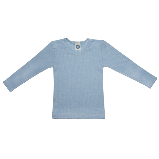 Cosilana Wolle/Seide/Baumwolle Longsleeve - Blau