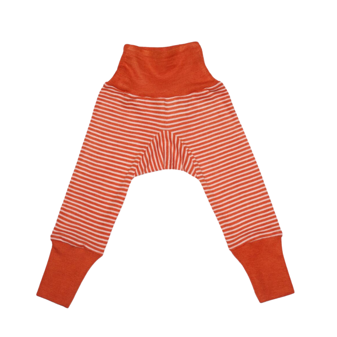 Cosilana wool/silk baby pants - Saffron / Nature