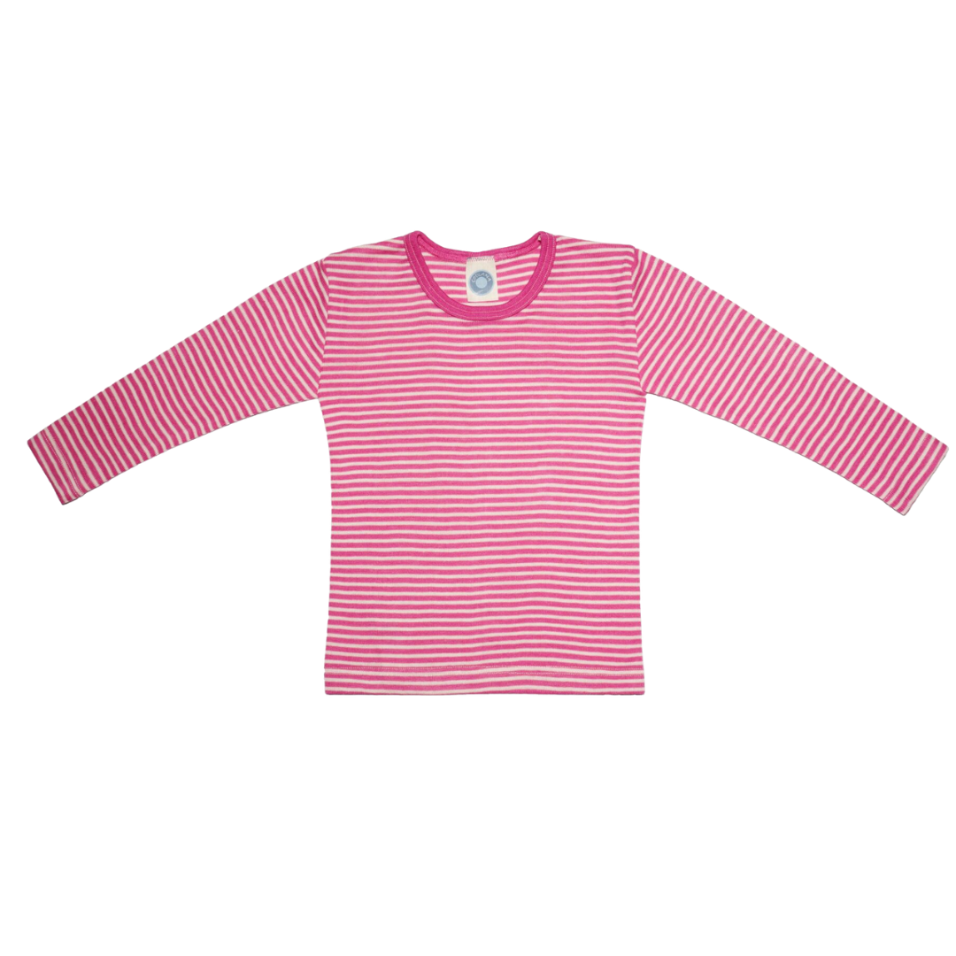Cosilana Wool/Silk Long Sleeve - Pink / Natural