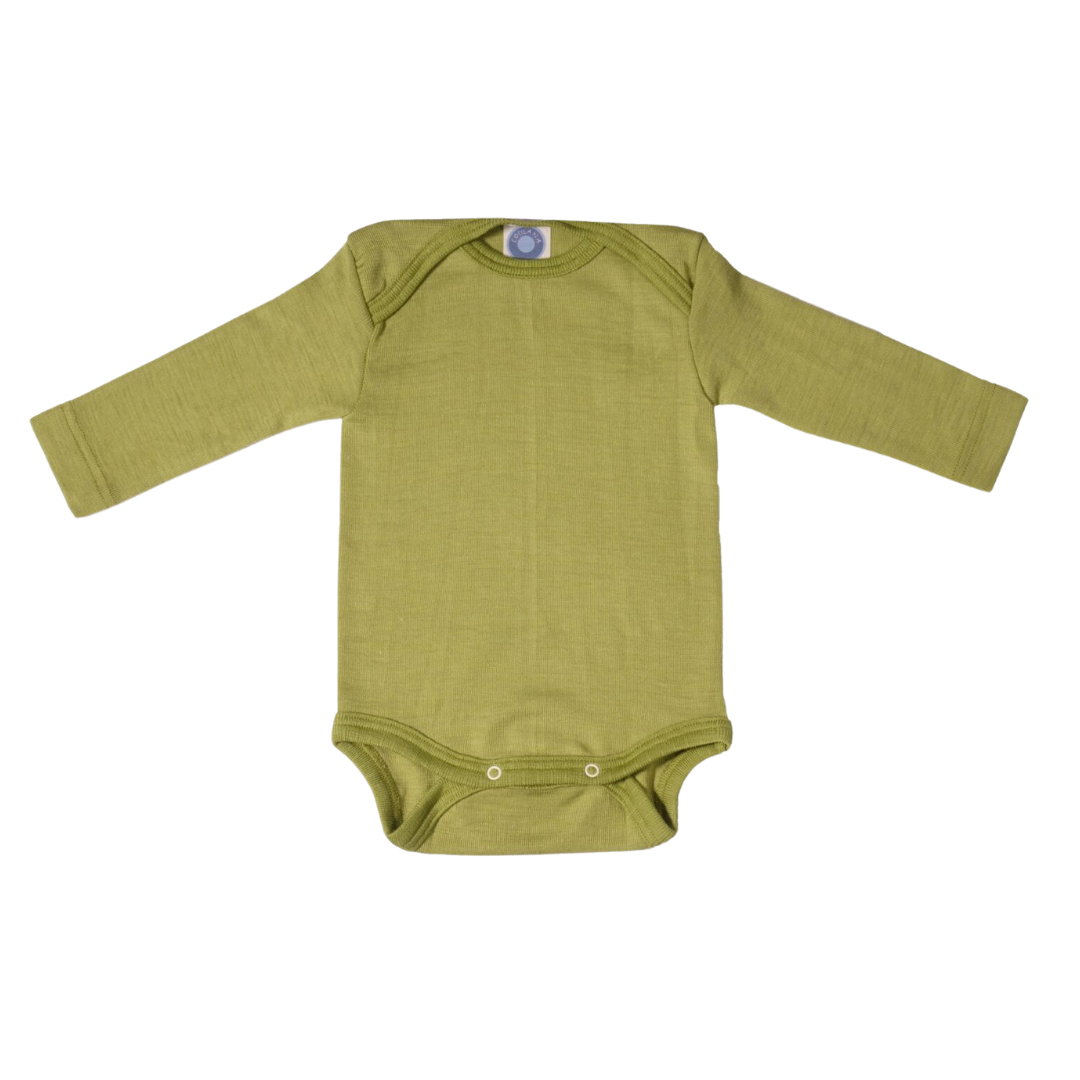 Cosilana wool/silk romper long sleeves – Green