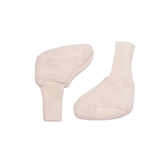 Engel Natur Wollfleece Babyschuhe – Natur