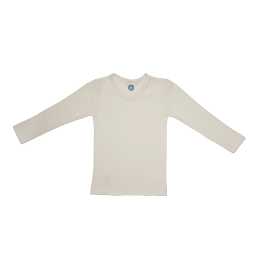 Cosilana Wolle/Seide/Baumwolle Langarmshirt - Natur