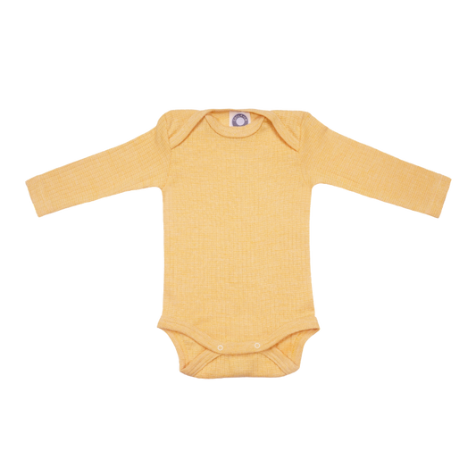 Cosilana Strampler aus Wolle/Seide/Baumwolle - Gelb