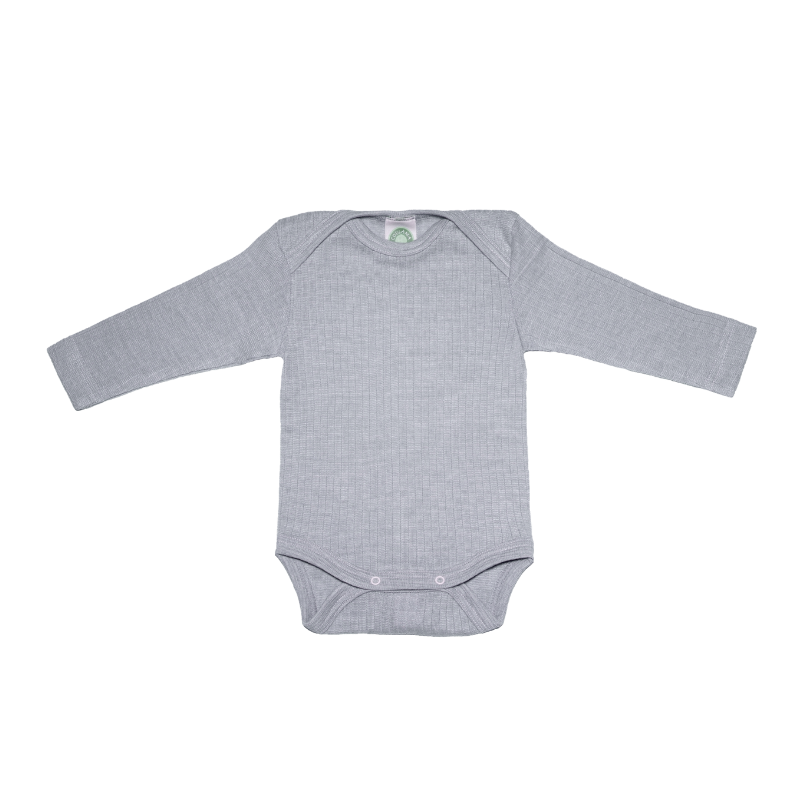 Cosilana Strampler aus Wolle/Seide/Baumwolle - Grau