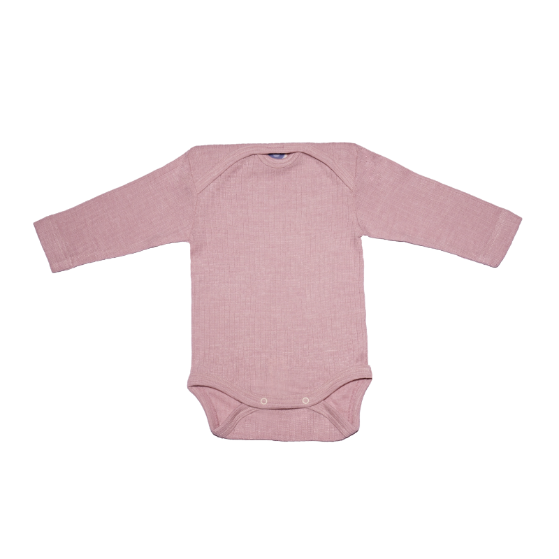 Cosilana Strampler aus Wolle/Seide/Baumwolle - Rosa