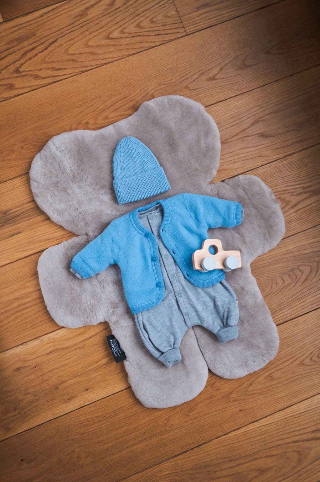 Hvid Mütze Fonzie Kinder - Hellblau