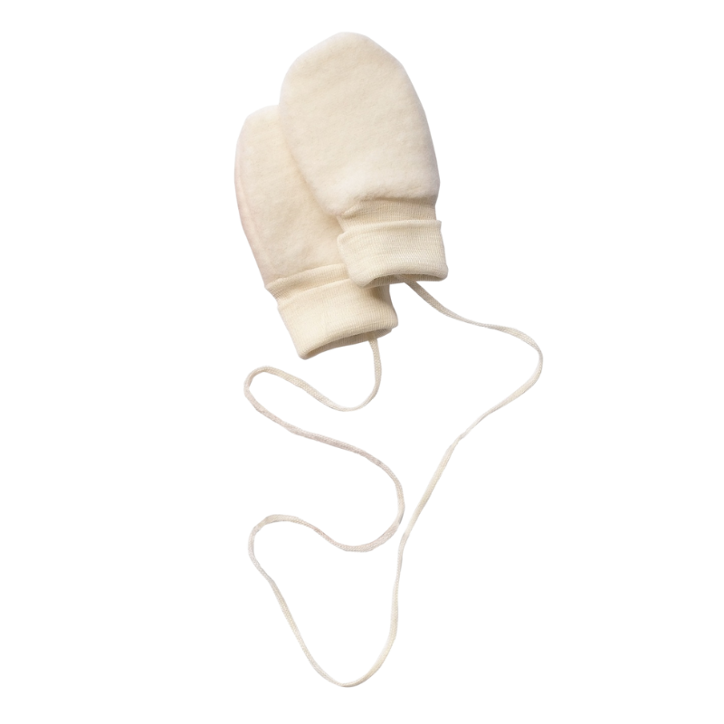 Engel Natur Wolffleece-Babyfäustlinge - Natur