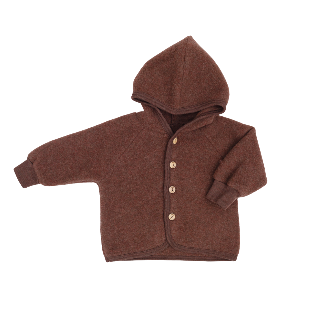 Engel Natur Wolffleece-Jacke – Cinnamon Melange