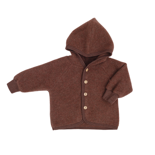 Engel Natur Wolffleece-Jacke – Cinnamon Melange