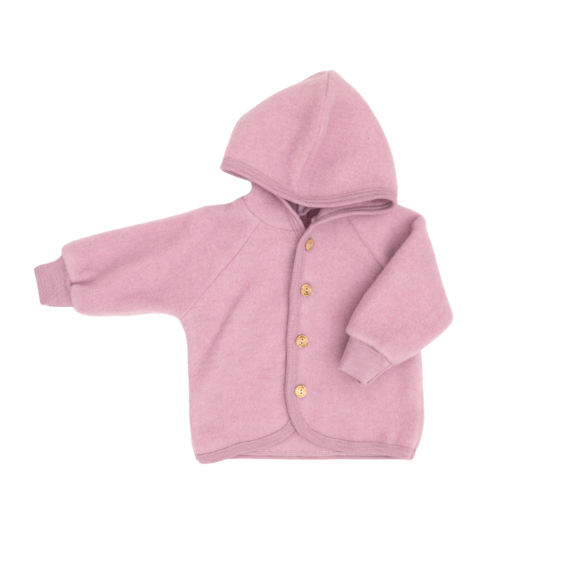 Engel Natur Wolf-Fleecejacke – Rosewood Melange