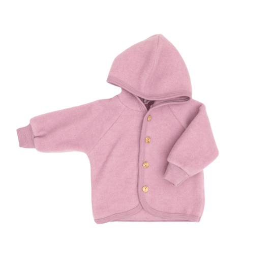 Engel Natur Wolf-Fleecejacke – Rosewood Melange