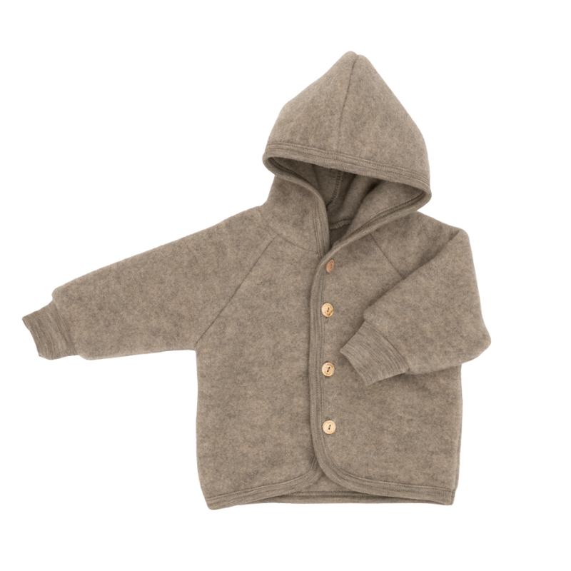 Engel Natur Wolf-Fleecejacke – Walnuss-Melange