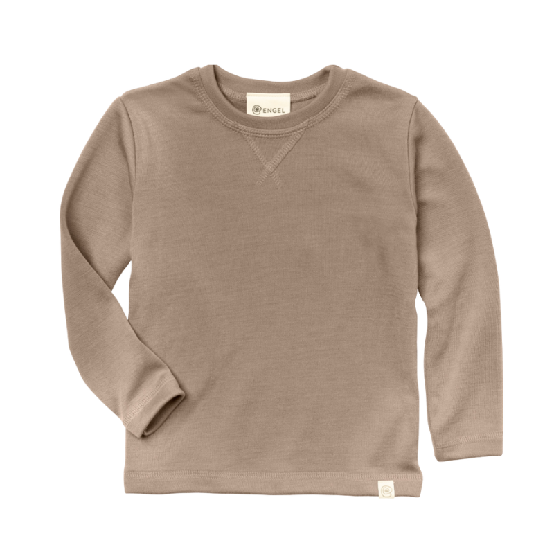 Engel Natur Woll-/Seidenpullover Kind - Sand