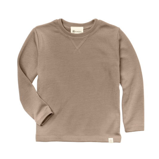 Engel Natur Woll-/Seidenpullover Kind - Sand