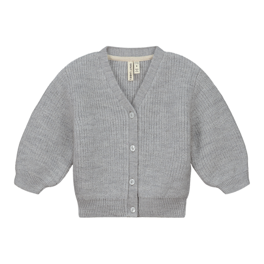 Gray Label Baby-Strickjacke aus Wolle – Graumeliert