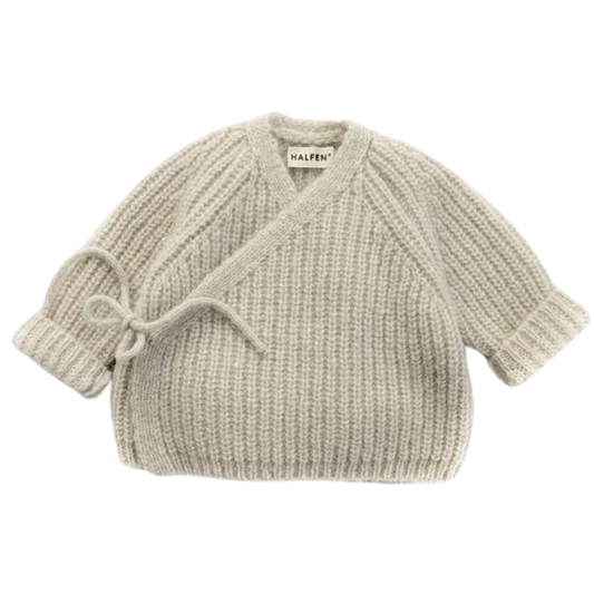 HALFEN Alpaka-Baby-Wickeljacke – Beige