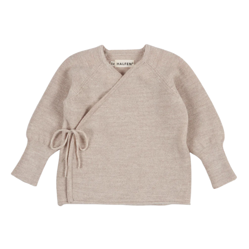 HALFEN Woll-Wickelcardigan - Natur