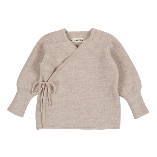 HALFEN Woll-Wickelcardigan - Natur