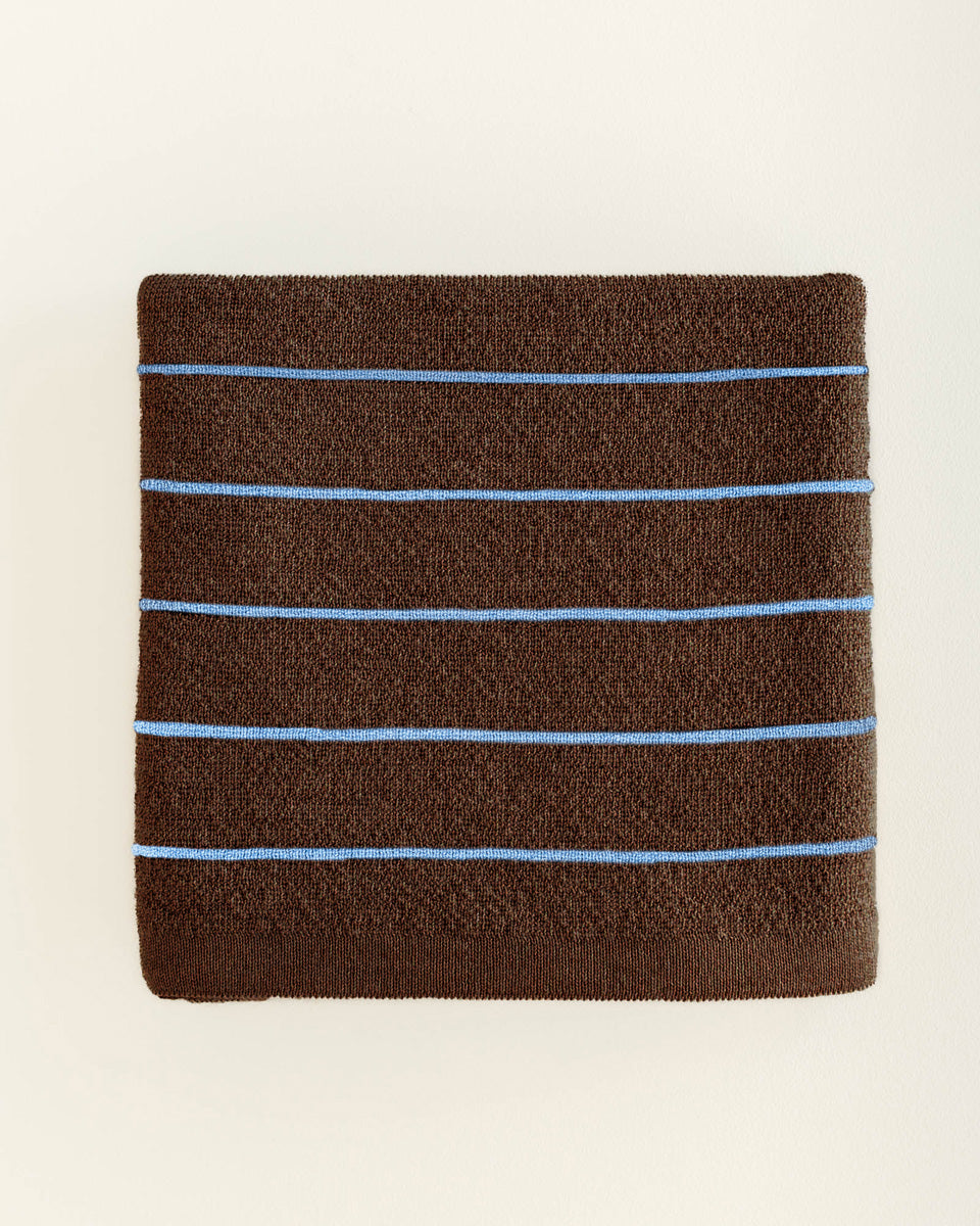 Hvid deken Harry - Dark Brown / Light Blue