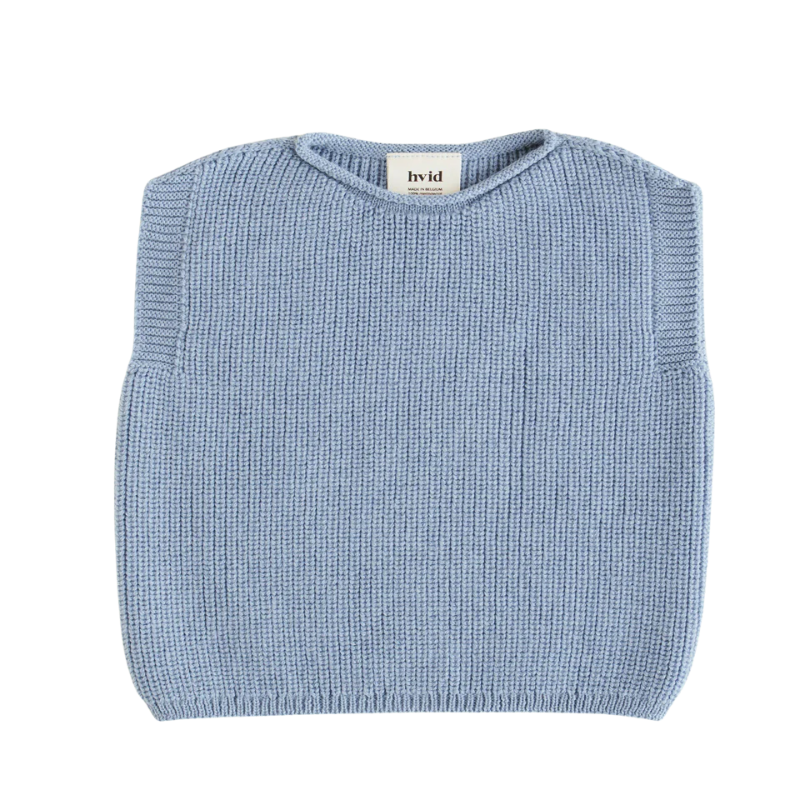 Hvid Weste Harvey Baby - Hellblau