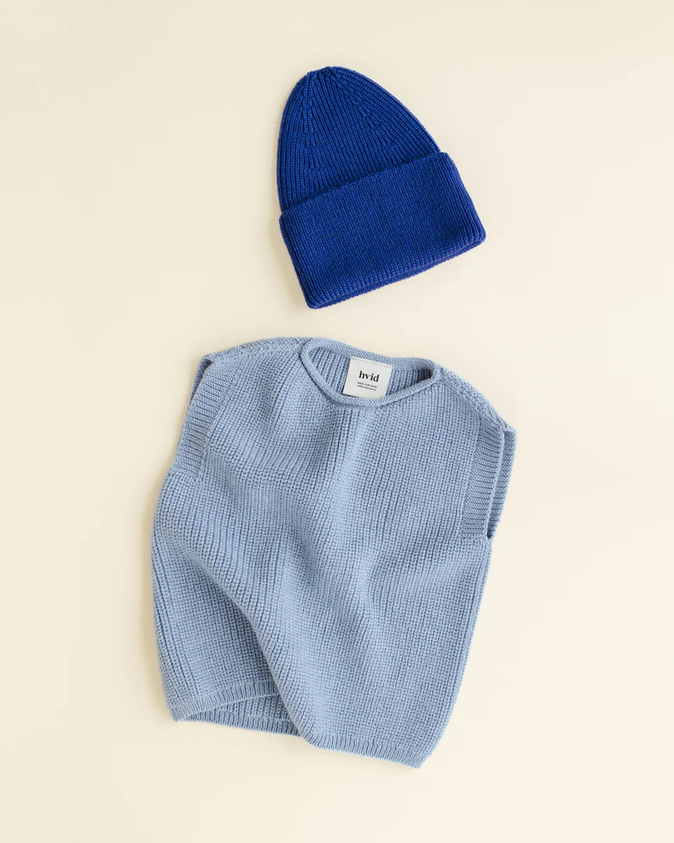Hvid Weste Harvey Baby - Hellblau