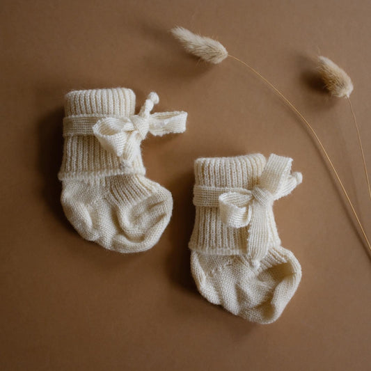 Hirsch Natur Schleifensocken - Natur