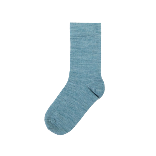 Joha dünne Wollrippsocken - Aqua Melange