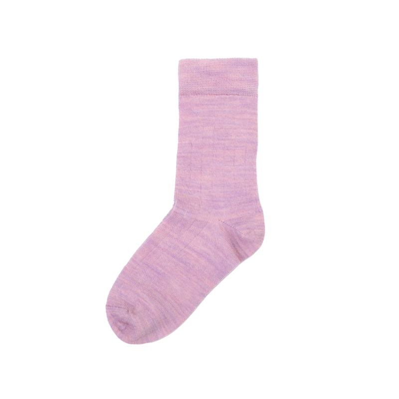 Joha thin wool rib socks - Lavender melange