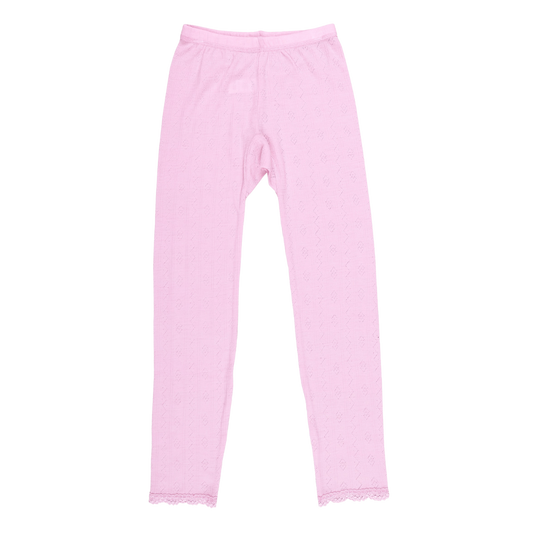 Joha Woll-/Seidenleggings Pointelle - Prime Rose