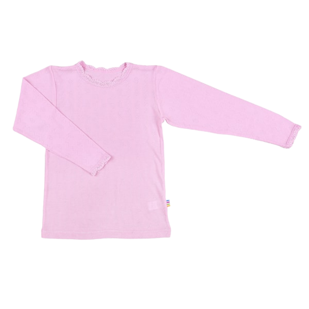 Joha wol/zijde longsleeve pointelle - Prime Rose