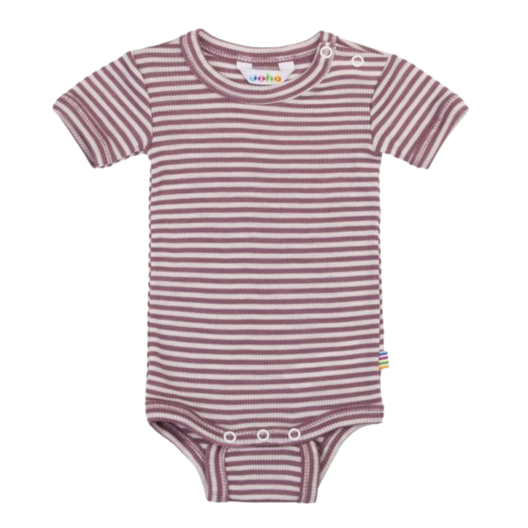 Joha wol/zijde romper korte mouw - Heather