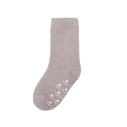 Joha Wollsocken mit Antirutsch - Beige Melange