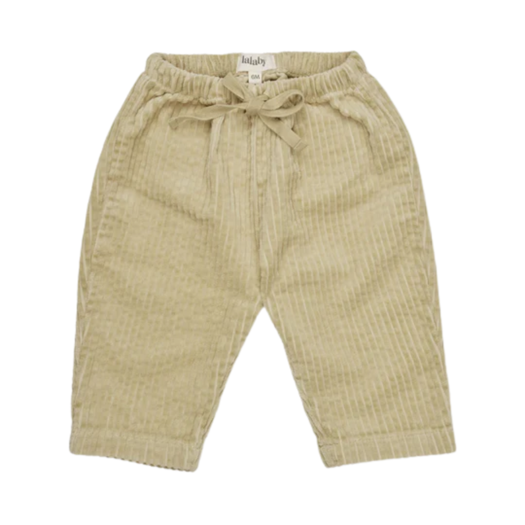 Lalaby cotton mega corduroy baby pants Charlie – Olive