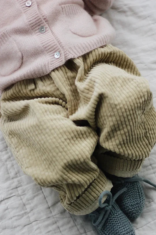 Lalaby cotton mega corduroy baby pants Charlie – Olive