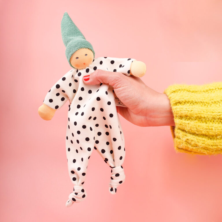 Nänchen Natur knuffeldoekje stippen – Salbei