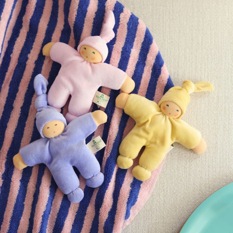 Nänchen Natur knuffelpopje Pimpel - Pastellrosa